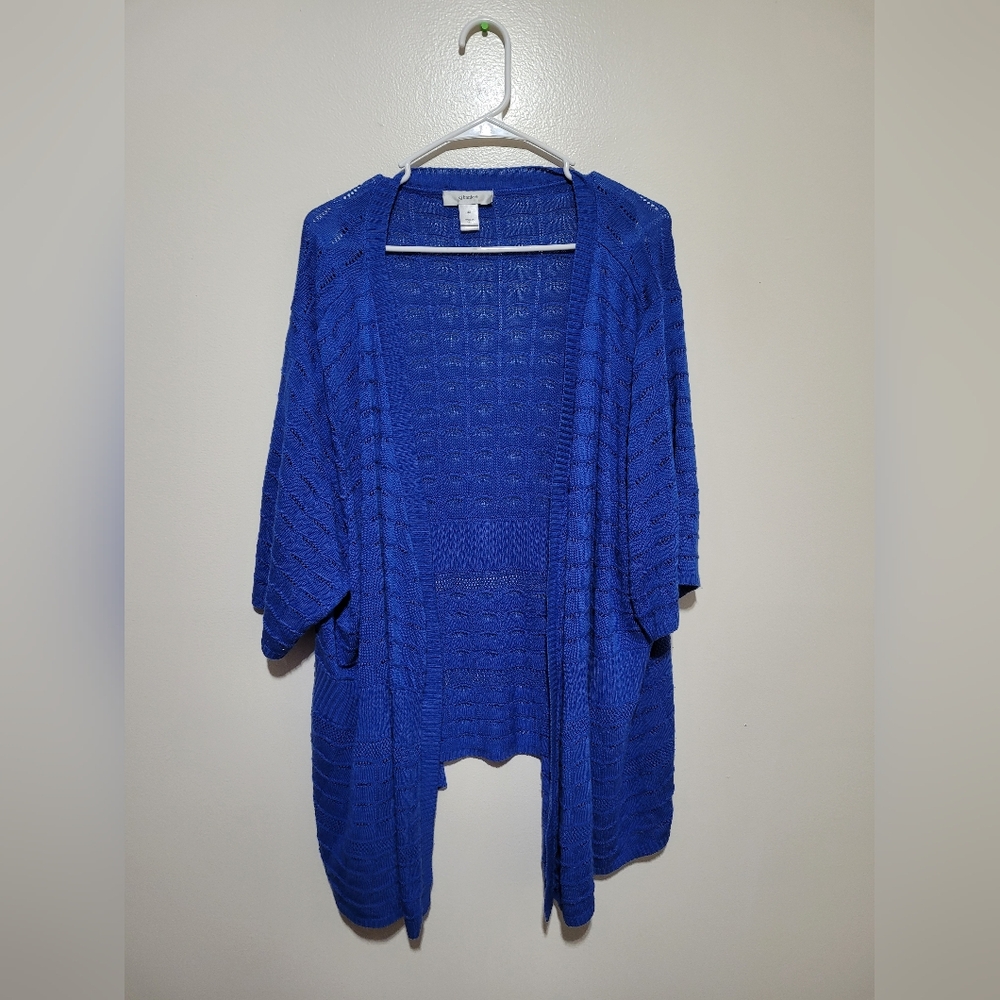 CJ Banks Royal Blue Women's Cardigan‎